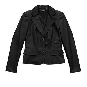 NWT TAHARI Black 3 Button Blazer Size 4 Suit Jacket Womens Small New